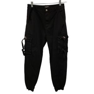 American Bazi Los Angeles Women's Cargo Style Pants Black Size Large